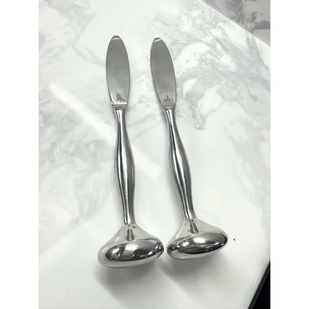 IPAC Tirso Standing Spreader Knife Set of 2 Stainless Steel Weighted Design